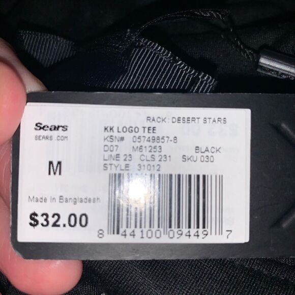 NW Kardashian Kollection black bling shirt sz M - Picture 4 of 5